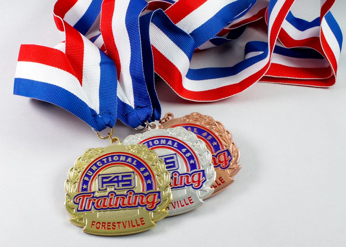 Eco-friendly custom medal crafted from recycled metal and sustainable wood 